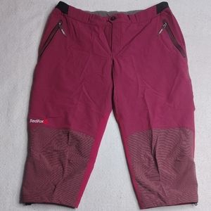Red Fox Climbing Pants Womens Large Magenta Granite Capri Boulder Rock Hiking